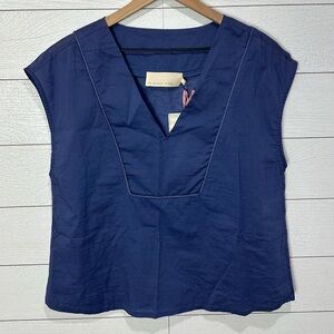 NWT le soleil d’ete blue top size small